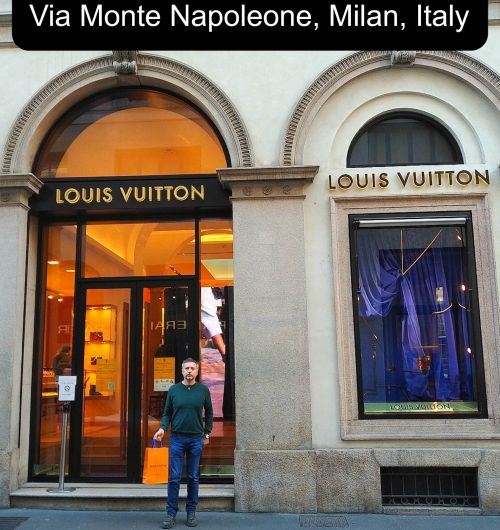 Louis Vuitton Boutique In Via Monte Napoleone Milan Stock Photo